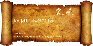Kajdi Abélia névjegykártya